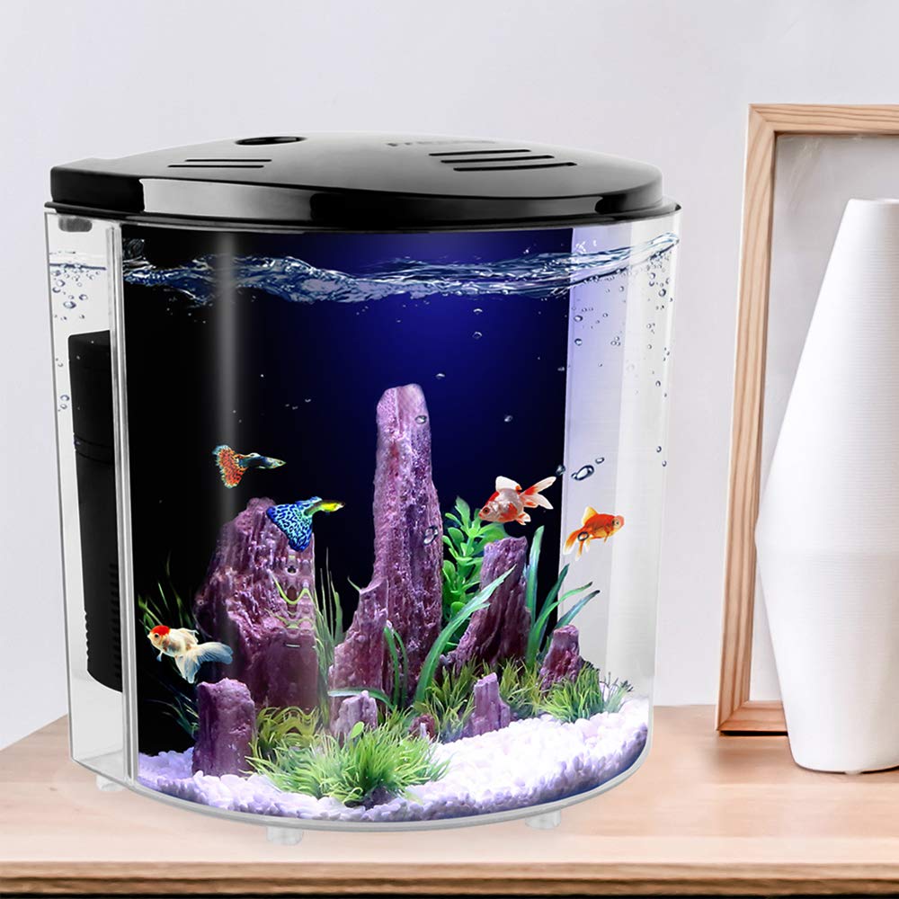 FREESEA 1.4 Gallon Betta Aquarium Fish Tank